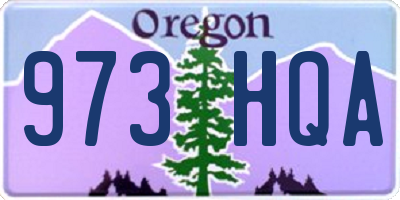 OR license plate 973HQA