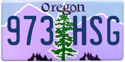 OR license plate 973HSG