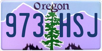 OR license plate 973HSJ
