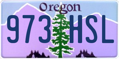 OR license plate 973HSL