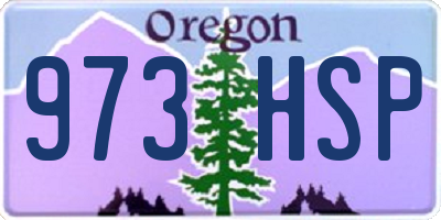 OR license plate 973HSP