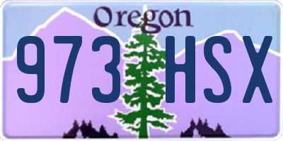 OR license plate 973HSX