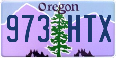 OR license plate 973HTX