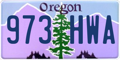 OR license plate 973HWA