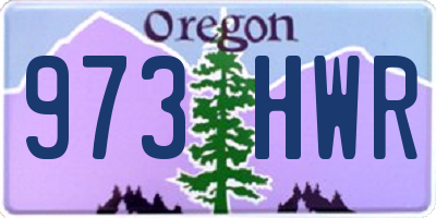 OR license plate 973HWR