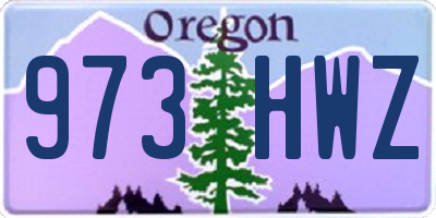 OR license plate 973HWZ