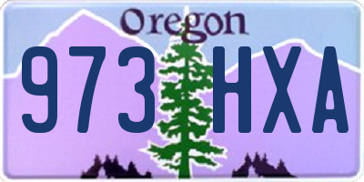 OR license plate 973HXA