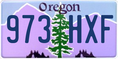 OR license plate 973HXF