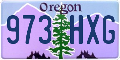 OR license plate 973HXG