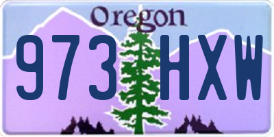 OR license plate 973HXW