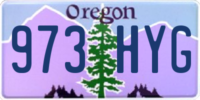 OR license plate 973HYG