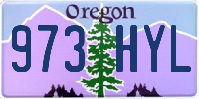 OR license plate 973HYL