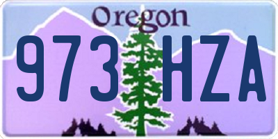 OR license plate 973HZA