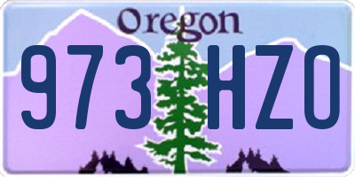 OR license plate 973HZO