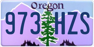 OR license plate 973HZS