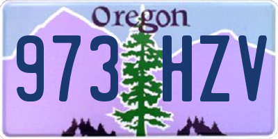 OR license plate 973HZV