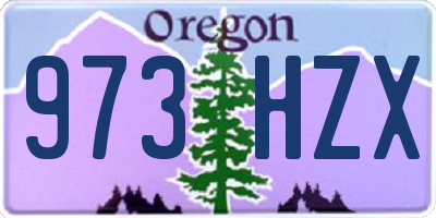 OR license plate 973HZX