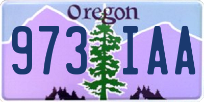 OR license plate 973IAA