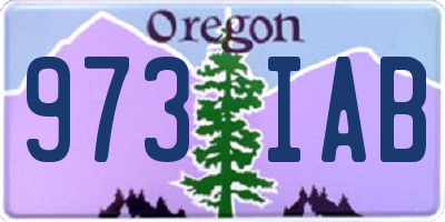 OR license plate 973IAB