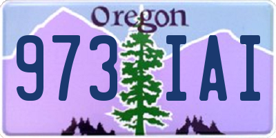 OR license plate 973IAI
