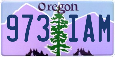 OR license plate 973IAM