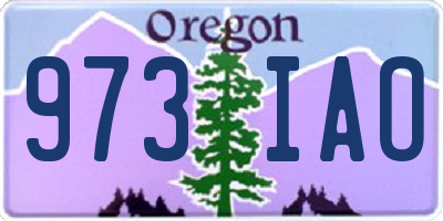 OR license plate 973IAO