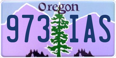 OR license plate 973IAS