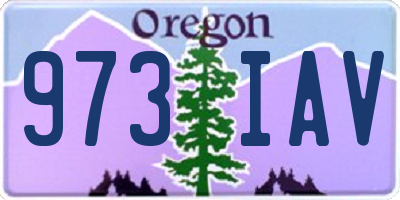 OR license plate 973IAV