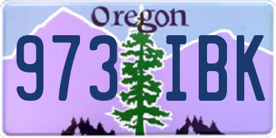 OR license plate 973IBK
