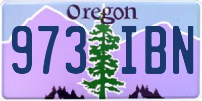 OR license plate 973IBN