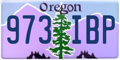 OR license plate 973IBP