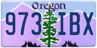 OR license plate 973IBX