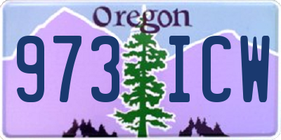 OR license plate 973ICW