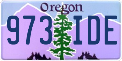 OR license plate 973IDE