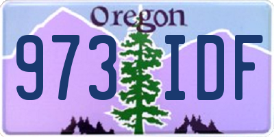 OR license plate 973IDF