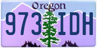 OR license plate 973IDH