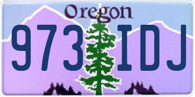 OR license plate 973IDJ