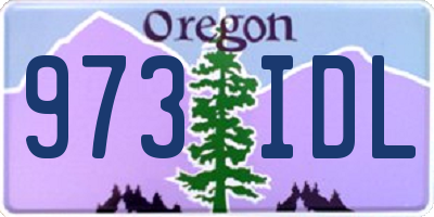 OR license plate 973IDL