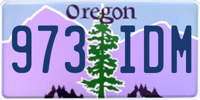OR license plate 973IDM