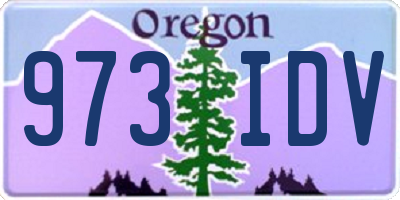 OR license plate 973IDV
