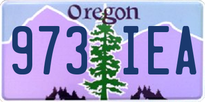 OR license plate 973IEA