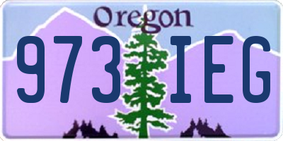 OR license plate 973IEG