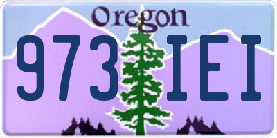 OR license plate 973IEI