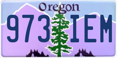OR license plate 973IEM