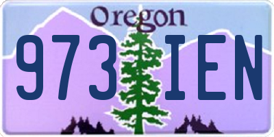 OR license plate 973IEN
