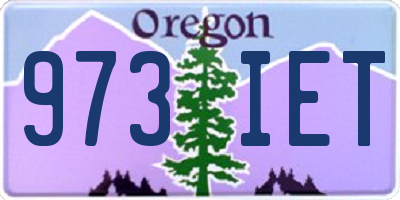 OR license plate 973IET