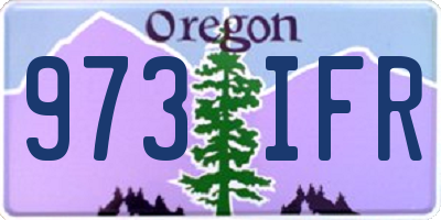 OR license plate 973IFR