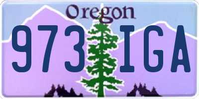 OR license plate 973IGA