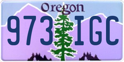 OR license plate 973IGC
