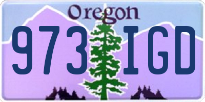 OR license plate 973IGD